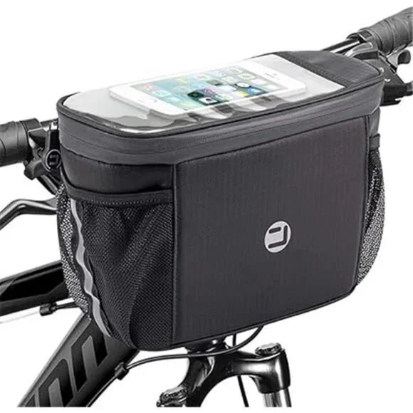 Bike Handlebar Insulated Bag, Bike Front Phone Bag Cooler Storage Pouch - Picture 7 of 7